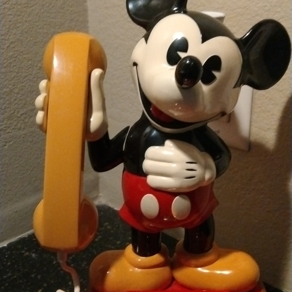 1976 VINTAGE MICKEY MOUSE PHONE IN WORKING AND EXCELLENT CONDITION - Picture 3 of 11